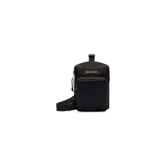 Balenciaga Men’s Explorer Crossbody Messenger Bag Black Nylon Barely Used - Picture 1 of 9